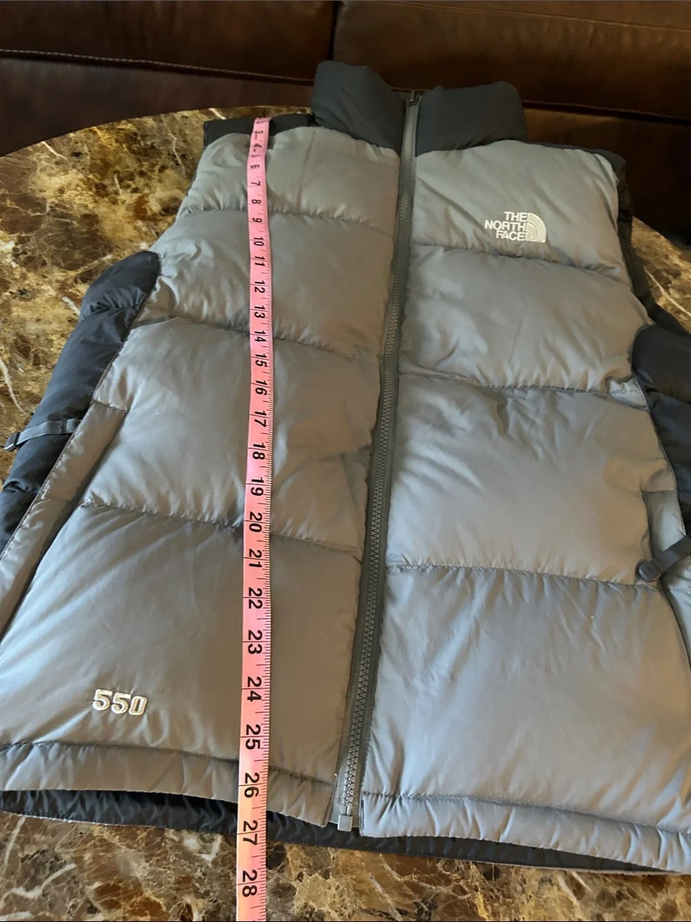The North Face Two-Tone Gray Quilted Puffer Vest